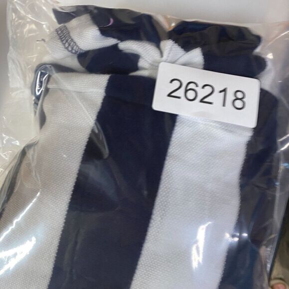 5/$45 Talbots T-Shirt Women M Medium White Striped V-Neck Short Sleeve Cotton - Picture 9 of 9